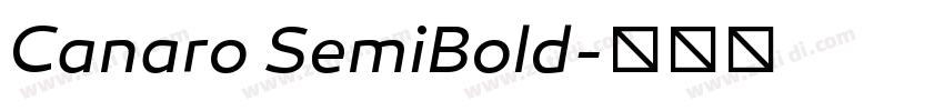 Canaro SemiBold字体转换
